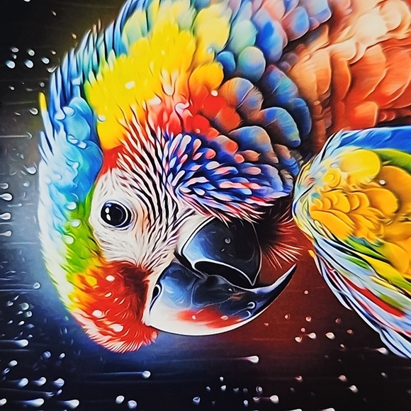 4x6 Parrot Watercolor Bird Oil Painting Art Fantasy Print - Picture 2 of 5